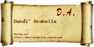 Danó Arabella névjegykártya